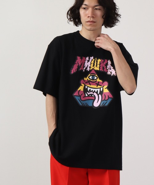 MISHKA（ミシカ）の「MISHKA プリント 半袖Tシャツ（Tシャツ/カットソー・メンズ・ブラック系その他3/ブラック系その他/ライトイエロー/ホワイト系その他6/ブラック系その他7/ライトパープル/ピンク/ホワイト/アクア/ブラック系その他4/ブラック系その他6/ライトオリーブ/ブラック系/ホワイト系その他/ブラック系その他5/ブラック/ホワイト系その他2/ホワイト系その他3/ホワイト系その他7/ホワイト系その他4/ブラック系その他2/ホワイト系その他5/パープル系その他/オレンジ/ピンク系その他/ライトグリーン/ブラック系1/ホワイト系・L/XL/M/2XL/S）」の14枚目の写真