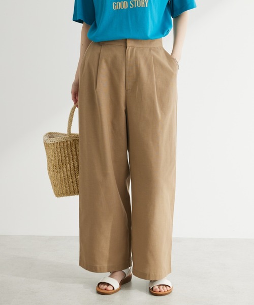 naptime タックワイドパンツ　ダークグリーン　Nissy Nissy タックワイドパンツ ダークグリーン