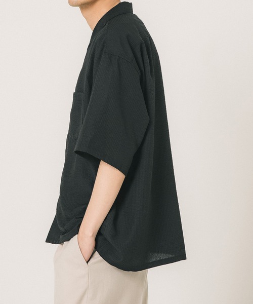 OFF WHITE♡ ブラック Fresco サッカーシャツ セール】シアサッカーシャツ（シャツ/ブラウス）｜NERDY