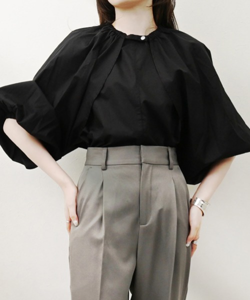 STYLEBLOCK（スタイルブロック）の「ブロードタンク×ボレロセット（シャツ/ブラウス・レディース・ライトブルー/ブラック/ホワイト/ライトベージュ・M）」の3枚目の写真