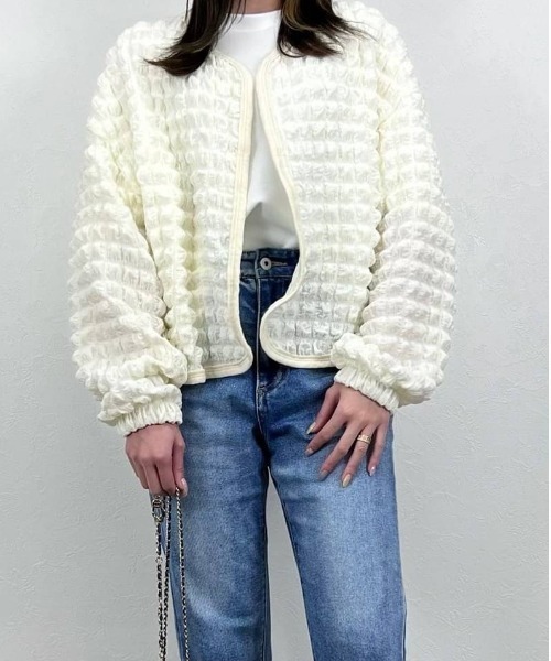 POSY（ポージー）の「大人フェミニン POSY ポージー Popcorn cardigan 