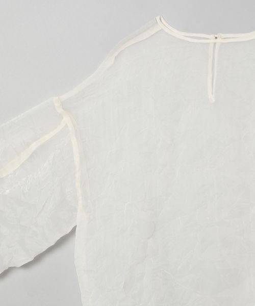 JEANASIS（ジーナシス）の「オーガンジーワッシャープルオーバー/198219（シャツ/ブラウス・レディース・イエロー/オフホワイト/ブラック・FREE）」の16枚目の写真