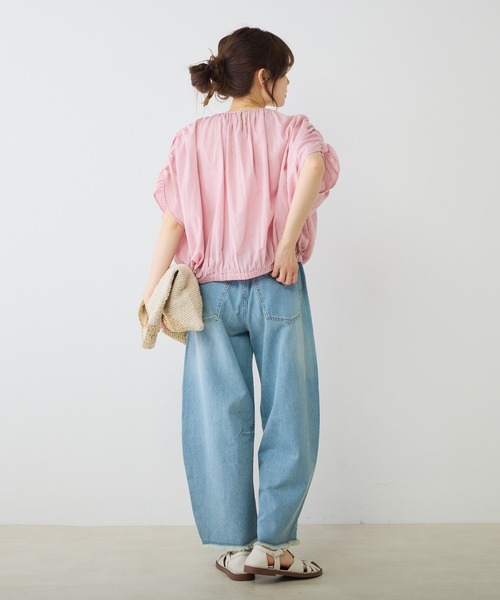 PUAL CE CIN(ピュアルセシン)の「コットンガーゼ袖アジャストブラウス(シャツ/ブラウス・レディース・ホワイト/ピンク/キャメル・FREE)」の18枚目の写真