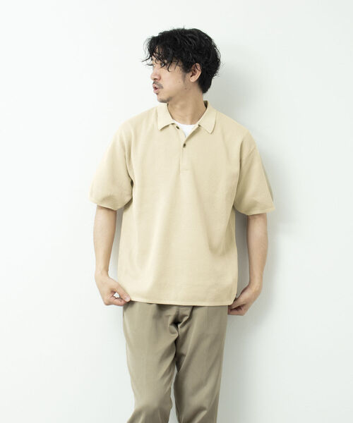 NOLLEY'S goodman（ノーリーズグッドマン）の「【WORK ABOUT/ワークアバウト】MILANO POLO-shirt ニットポロシャツ（ポロシャツ・メンズ・ロイヤルブルー/ダークネイビー/チャコールグレー/ベージュ・L/M）」の18枚目の写真