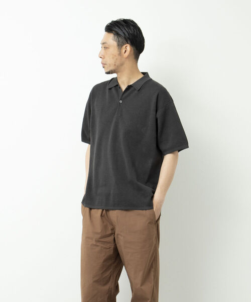 NOLLEY'S goodman（ノーリーズグッドマン）の「【WORK ABOUT/ワークアバウト】MILANO POLO-shirt ニットポロシャツ（ポロシャツ・メンズ・ロイヤルブルー/ダークネイビー/チャコールグレー/ベージュ・L/M）」の5枚目の写真