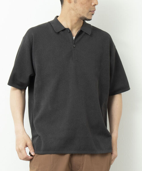 NOLLEY'S goodman（ノーリーズグッドマン）の「【WORK ABOUT/ワークアバウト】MILANO POLO-shirt ニットポロシャツ（ポロシャツ・メンズ・ロイヤルブルー/ダークネイビー/チャコールグレー/ベージュ・L/M）」の9枚目の写真