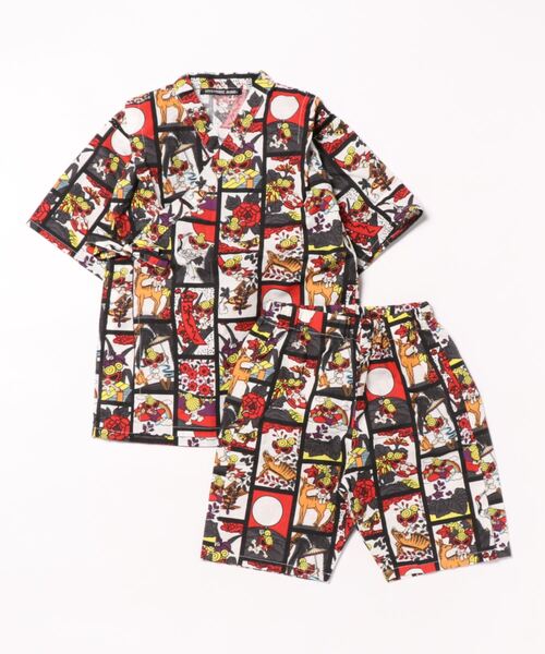 HYSTERIC MINI(ヒステリックミニ)の「HANAFUDA MINI総柄 甚平(浴衣・キッズ・マルチ・MEDIUM)」の4枚目の写真