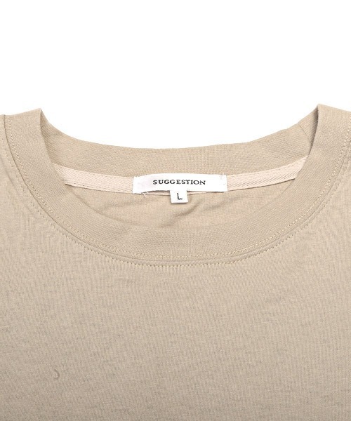 LUXSTYLE(ラグスタイル)の「バックロゴ発泡プリント半袖ビッグTシャツ(Tシャツ/カットソー・メンズ・グレイッシュベージュ/ブラック×ホワイト/ホワイト/ブラック・M/L)」の8枚目の写真