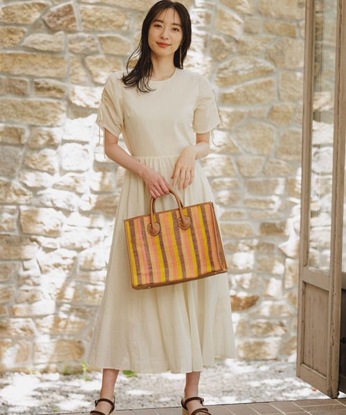 Andemiu（アンデミュウ）の「バックシャンボリュームワンピース962987（ワンピース・レディース・ブラック/オフホワイト/ブルー・FREE）」の8枚目の写真