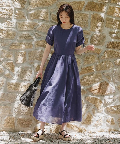 Andemiu（アンデミュウ）の「バックシャンボリュームワンピース962987（ワンピース・レディース・ブラック/オフホワイト/ブルー・FREE）」の15枚目の写真