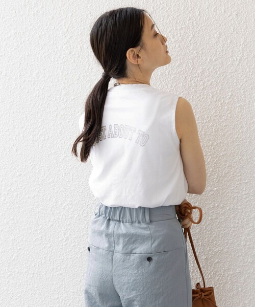 ＋81BRANCA（ハチイチブランカ）の「81BRANCA:JUST ABOUT ノースリーブ TEE（Tシャツ/カットソー・レディース・ホワイト/ベージュ・ONE SIZE）」の20枚目の写真