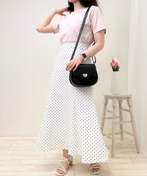 INGNI（イング）の「ハート金具ショルダーバッグ（ショルダーバッグ・レディース・オフホワイト/ブラック/ピンク・ONE SIZE）」の6枚目の写真