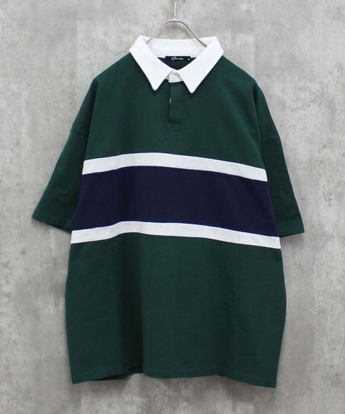 SHISKY(シスキー)の「【USAコットン】ラガーシャツ(ポロシャツ・メンズ・ブラック系その他/ベージュ/ネイビー/ブラック/チャコール/ダークグリーン/ベージュ系その他/ダークグリーン系・L/XL/M)」の7枚目の写真