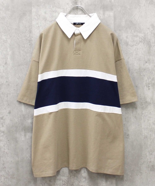 SHISKY(シスキー)の「【USAコットン】ラガーシャツ(ポロシャツ・メンズ・ブラック系その他/ベージュ/ネイビー/ブラック/チャコール/ダークグリーン/ベージュ系その他/ダークグリーン系・L/XL/M)」の5枚目の写真