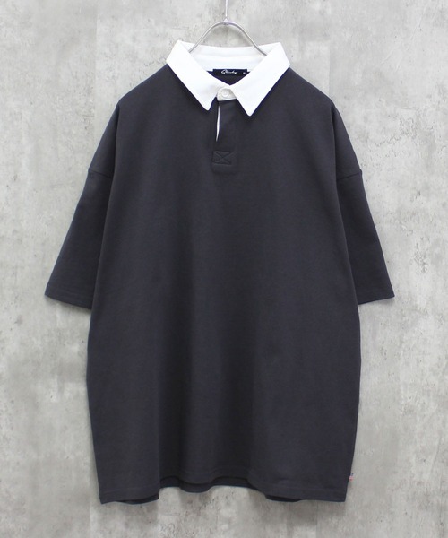 SHISKY(シスキー)の「【USAコットン】ラガーシャツ(ポロシャツ・メンズ・ブラック系その他/ベージュ/ネイビー/ブラック/チャコール/ダークグリーン/ベージュ系その他/ダークグリーン系・L/XL/M)」の4枚目の写真