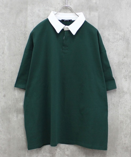SHISKY(シスキー)の「【USAコットン】ラガーシャツ(ポロシャツ・メンズ・ブラック系その他/ベージュ/ネイビー/ブラック/チャコール/ダークグリーン/ベージュ系その他/ダークグリーン系・L/XL/M)」の6枚目の写真