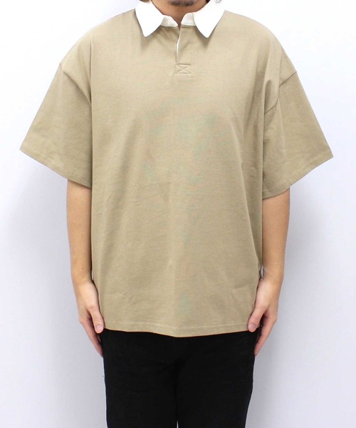 SHISKY(シスキー)の「【USAコットン】ラガーシャツ(ポロシャツ・メンズ・ブラック系その他/ベージュ/ネイビー/ブラック/チャコール/ダークグリーン/ベージュ系その他/ダークグリーン系・L/XL/M)」の18枚目の写真