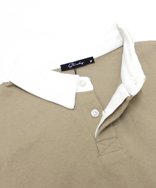 SHISKY(シスキー)の「【USAコットン】ラガーシャツ(ポロシャツ・メンズ・ブラック系その他/ベージュ/ネイビー/ブラック/チャコール/ダークグリーン/ベージュ系その他/ダークグリーン系・L/XL/M)」の21枚目の写真