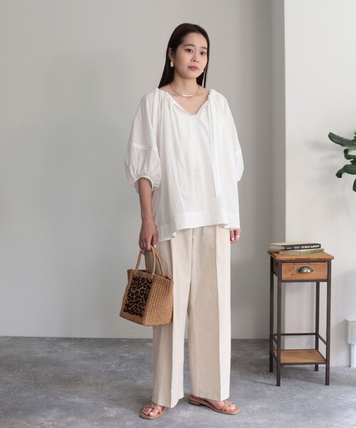 fredy emue（フレディエミュ）の「コットンボリュームブラウス（シャツ/ブラウス・レディース・レッド/ブラック/オフホワイト/イエロー・38）」の22枚目の写真