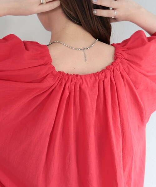 fredy emue（フレディエミュ）の「コットンボリュームブラウス（シャツ/ブラウス・レディース・レッド/ブラック/オフホワイト/イエロー・38）」の17枚目の写真