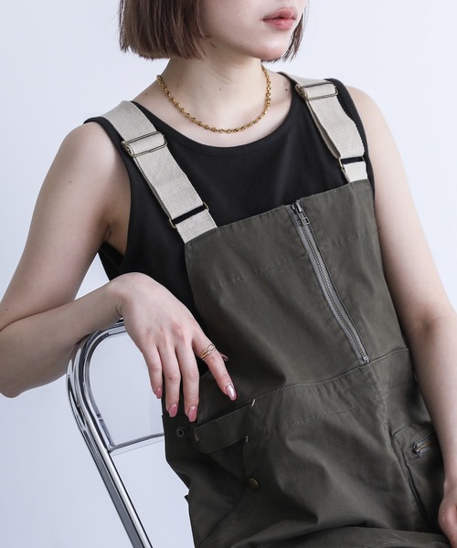 n'OrLABEL(ノアールレーベル)の「『シンプルコットンタンクトップ』(タンクトップ・レディース・マスタード/グレイッシュブルー/モカ/ホワイト/ブルーグリーン/ブラック/ブルー/グレイッシュベージュ/ダークグレー/ラベンダー・L/LL/M)」の3枚目の写真