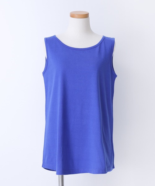 n'OrLABEL(ノアールレーベル)の「『シンプルコットンタンクトップ』(タンクトップ・レディース・マスタード/グレイッシュブルー/モカ/ホワイト/ブルーグリーン/ブラック/ブルー/グレイッシュベージュ/ダークグレー/ラベンダー・L/LL/M)」の12枚目の写真