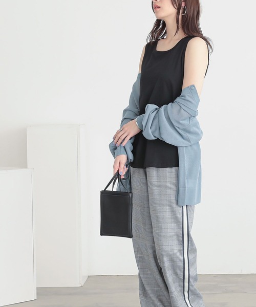 n'OrLABEL(ノアールレーベル)の「『シンプルコットンタンクトップ』(タンクトップ・レディース・マスタード/グレイッシュブルー/モカ/ホワイト/ブルーグリーン/ブラック/ブルー/グレイッシュベージュ/ダークグレー/ラベンダー・L/LL/M)」の21枚目の写真