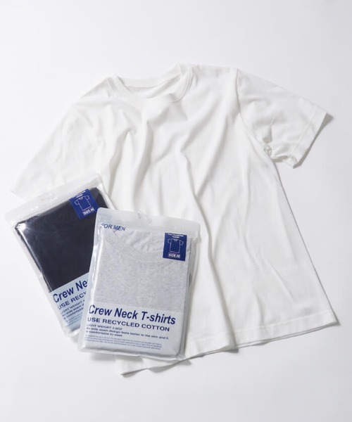 coca(coca)(コカ)の「ユニセックス【パックT】スラブコットンUネック(Tシャツ/カットソー・メンズ・ホワイト/ライトグレー/ブラック・M/L/XL/XXL)」の5枚目の写真