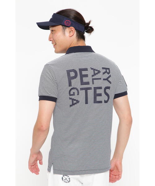 パーリーゲイツ PEARLY GATES カノコ ボーダー 半袖ポロシャツ 4 PEARLY GATES】カノコ半袖ポロシャツ ＜ボーダー＞