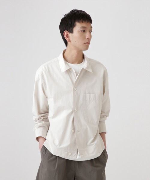マーガレットハウエル FINE COTTON WOOL SHIRTING シャツ FINE COTTON POPLIN SHIRT | MARGARET HOWELL（マーガレット
