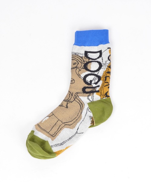 gomme（ゴム）の「土偶JQソックス（ソックス/靴下・レディース・チャコールグレー/グレー/ホワイト/ベージュ・FREE）」の2枚目の写真