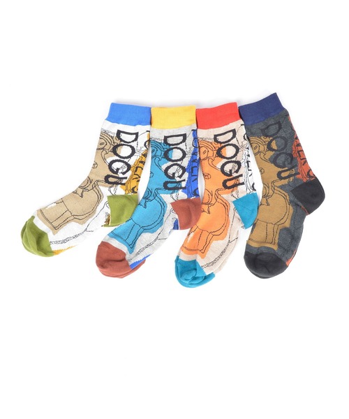 gomme（ゴム）の「土偶JQソックス（ソックス/靴下・レディース・チャコールグレー/グレー/ホワイト/ベージュ・FREE）」の5枚目の写真