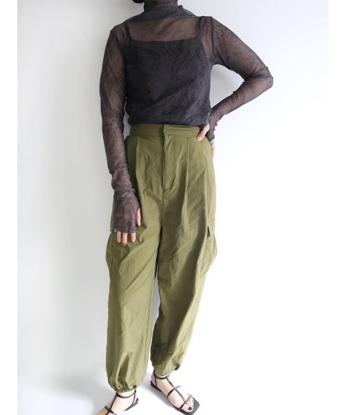 HEILIS(ヘイリス)の「マーブルハイネックシアープルオーバー / シアートップス ハイネック マーブル(シャツ/ブラウス・レディース・チャコールグレー/グレー・FREE)」の12枚目の写真