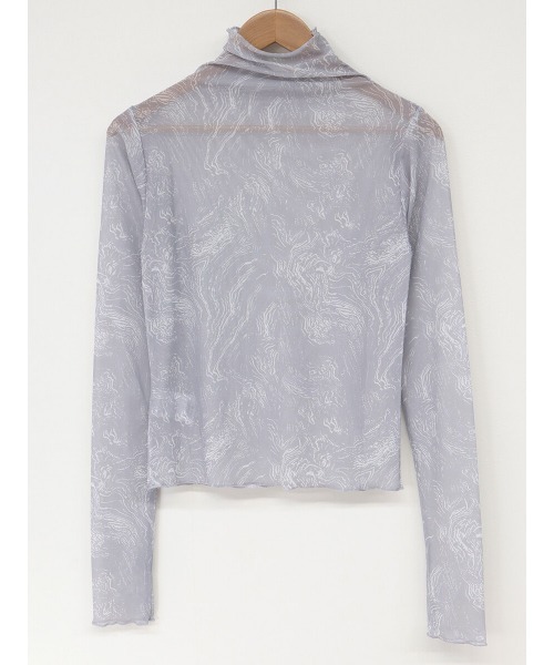 HEILIS(ヘイリス)の「マーブルハイネックシアープルオーバー / シアートップス ハイネック マーブル(シャツ/ブラウス・レディース・チャコールグレー/グレー・FREE)」の18枚目の写真