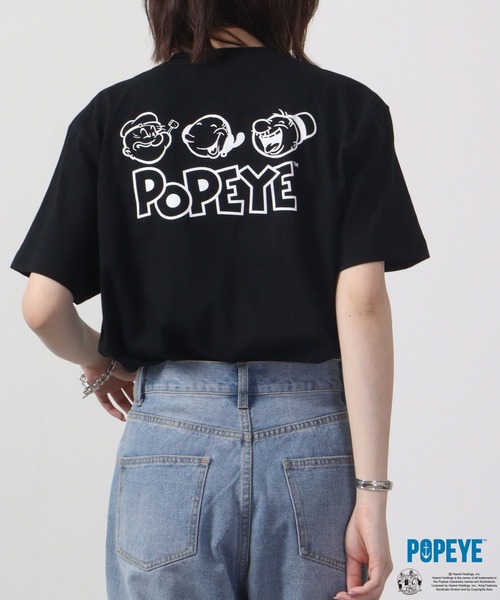 POPEYE(ポパイ)の「POPEYE 半袖Tシャツ(Tシャツ/カットソー・レディース・イエロー/ホワイト/ブラック・L/M/XL)」の1枚目の写真
