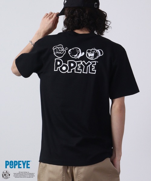 送料関税込み[ANTA]POPEYE連携開発Tシャツ★男女兼用★大人気★ Alpha Industries ALPHA アルファ POPEYE ポパイ プリント T