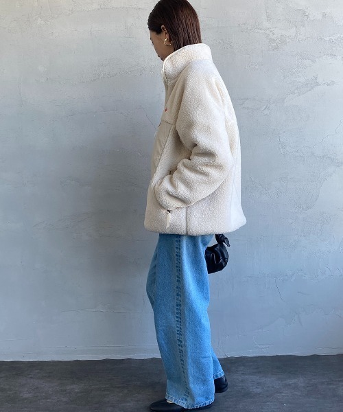 DANTON WEB限定 ハイパイルボアフリーススタンドカラージャケット