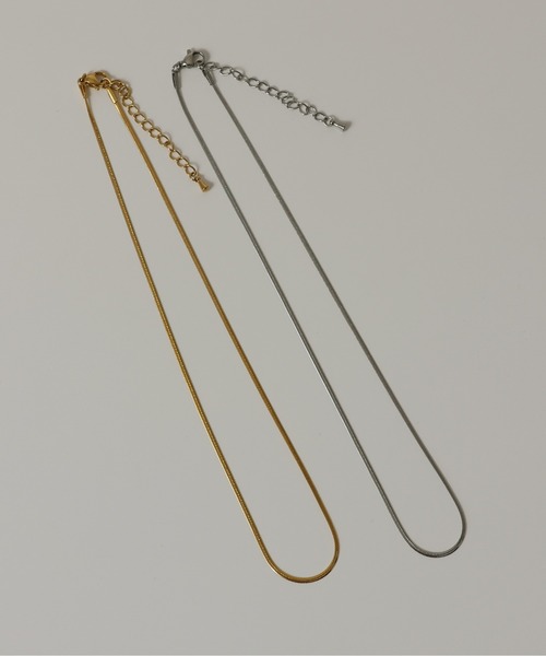 LIFETIME JEWELRY 1.5mm スネークチェーンネックレス 男女兼用 24Kゴールドメッキ ゴールド