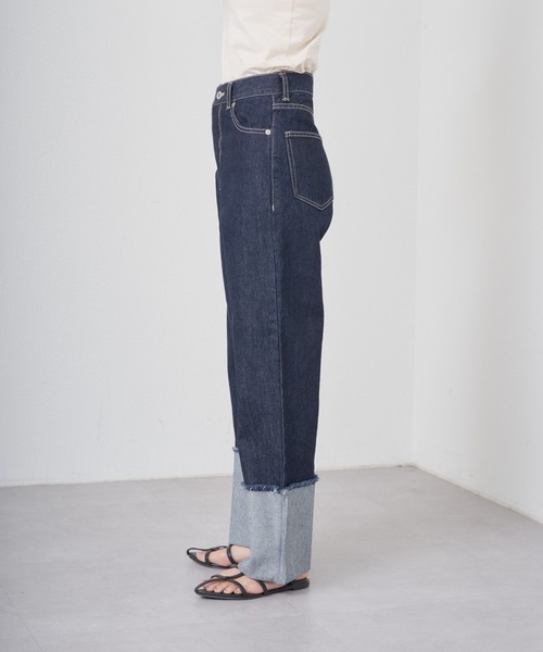 COLONY 2139(コロニートゥーワンスリーナイン)の「ロールアップデニム(デニムパンツ・レディース・ネイビー・SMALL/MEDIUM/LARGE)」の3枚目の写真