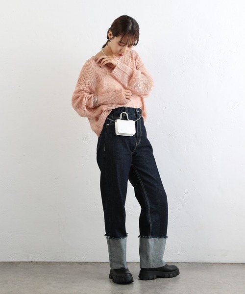 COLONY 2139(コロニートゥーワンスリーナイン)の「ロールアップデニム(デニムパンツ・レディース・ネイビー・SMALL/MEDIUM/LARGE)」の16枚目の写真