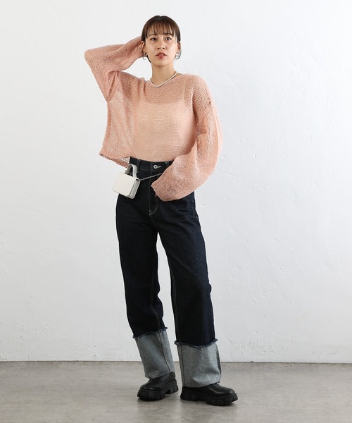 COLONY 2139(コロニートゥーワンスリーナイン)の「ロールアップデニム(デニムパンツ・レディース・ネイビー・SMALL/MEDIUM/LARGE)」の17枚目の写真