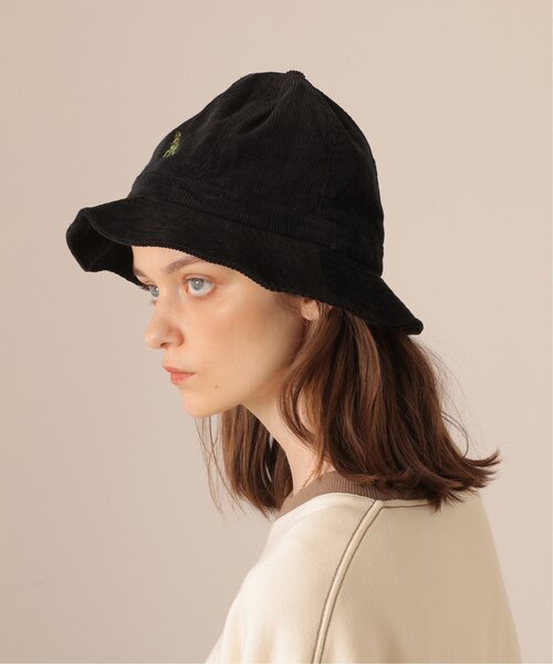 DOUBLE NAME（ダブルネーム）の「恐竜刺しゅうコーデュロイメトロハット（ハット・レディース・キナリ/ブラウン/ブラック・FREE）」の2枚目の写真