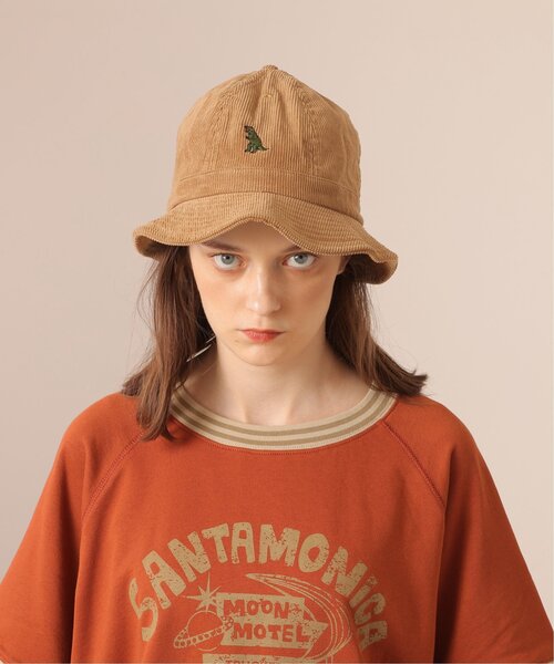 DOUBLE NAME（ダブルネーム）の「恐竜刺しゅうコーデュロイメトロハット（ハット・レディース・キナリ/ブラウン/ブラック・FREE）」の19枚目の写真