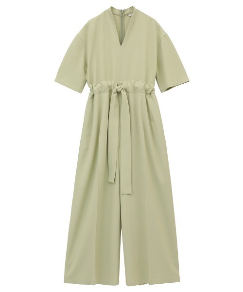 【美品】クラネ ブラック オールインワン ベルト CLANE（クラネ）の「SLEEVELESS BELTED ALL IN ONE（つなぎ