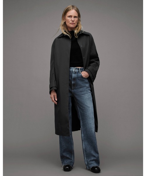 ALLSAINTS（オールセインツ）の「ASHTINA WATER RESISTANT TRENCH COAT | ASHTINA ウォーター レジスタント トレンチ コート（トレンチコート・レディース・ブラック・XS/S/L/M）」の12枚目の写真