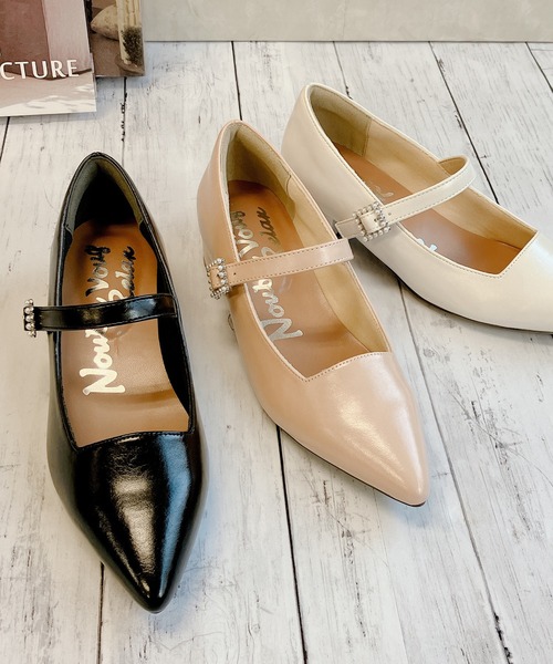 Noubel Voug Relax（ヌーベルヴォーグリラックス）の「ポインテッドトゥメリージェーンパンプス（パンプス・レディース・ベージュ/ブラック/アイボリー・S/LL/3L/M/L）」の7枚目の写真