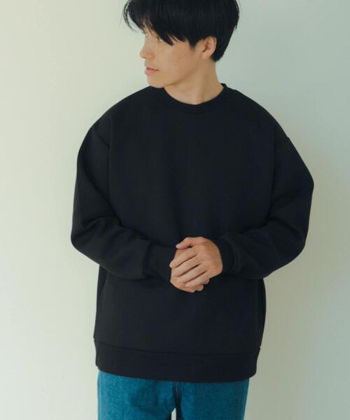 ITEMS URBANRESEARCH（アイテムズ アーバンリサーチ）の「TRストレッチダンボール クルーネックプルオーバー（スウェット・メンズ・ブルー/ブラック/グレー/グレー系その他・LARGE/MEDIUM）」の6枚目の写真