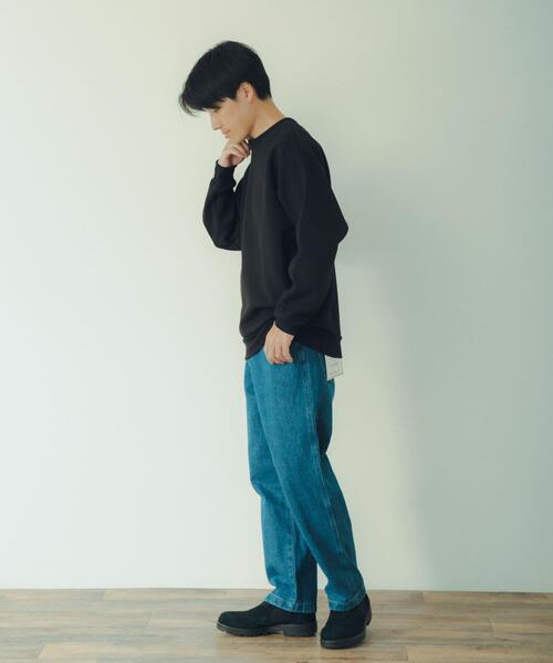 ITEMS URBANRESEARCH（アイテムズ アーバンリサーチ）の「TRストレッチダンボール クルーネックプルオーバー（スウェット・メンズ・ブルー/ブラック/グレー/グレー系その他・LARGE/MEDIUM）」の7枚目の写真