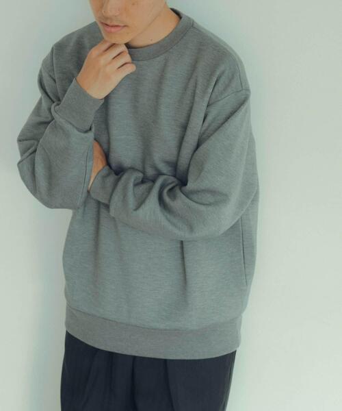 ITEMS URBANRESEARCH（アイテムズ アーバンリサーチ）の「TRストレッチダンボール クルーネックプルオーバー（スウェット・メンズ・ブルー/ブラック/グレー/グレー系その他・LARGE/MEDIUM）」の12枚目の写真