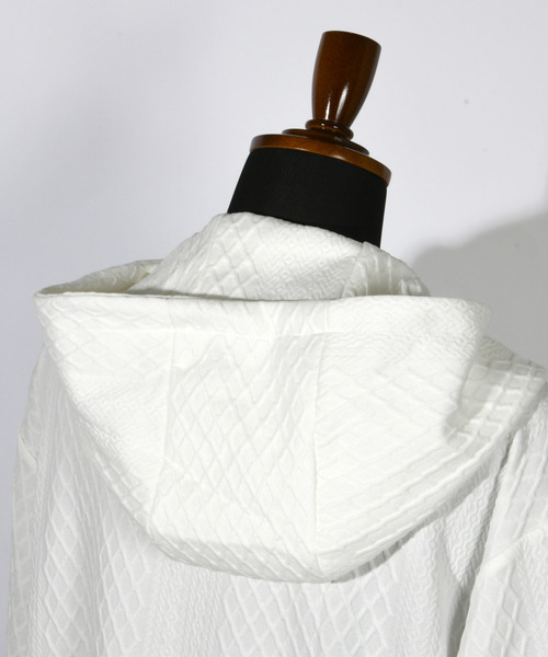 【セール】【FVLMEN】cable knitting pattern emboss gimmick zip parka/ケーブルニット柄 エンボス ギミック ジップ パーカー（パーカー）｜FVLMEN（フルメン）